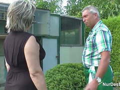 Cumshotti presents: German grandpa and grandma fuck hard in garden