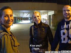 Cumshotti presents: Beautiful czech pair gets money for gf exchange