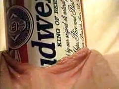 Cumshotti presents: Extreme object insertion using a budweiser beer can
