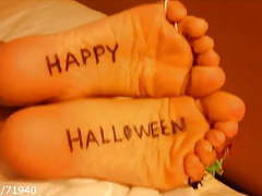 Cumshotti presents: Halloween feet soles & toe rings