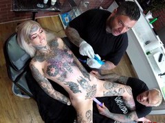 Cumshotti presents: Amber luke tattooed and fucked with toys, Fetish, Tattoo, Toys, Natural Tits, Pussy, Shaved Pussy