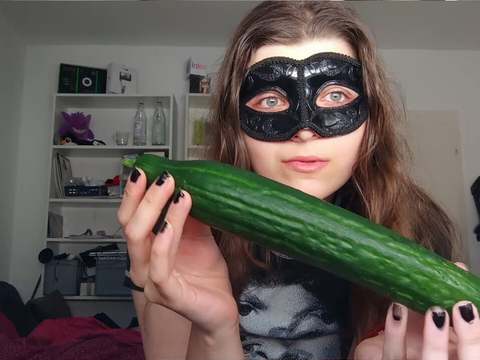 Cumshotti presents: 18yo teen fucks huge cucumber!!!  small tits, shy teeny, perfect body  amateur teen