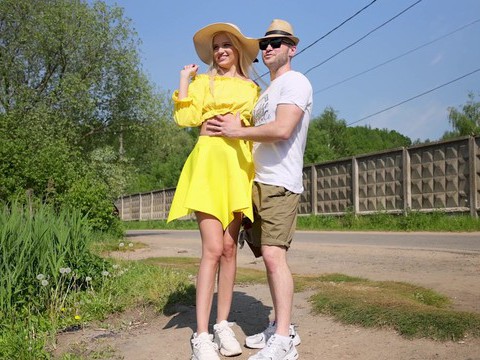 Cumshotti presents: Blonde novella night gets fucked from behind in public - hd
