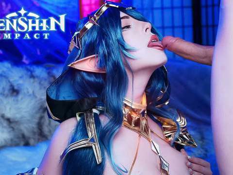 Cumshotti presents: Genshin impact. layla swallows a big cock down her throat - mollyredwolf