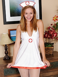 Cumshotti presents: Slutty and horny teen nurse Chandler Fay strips naked