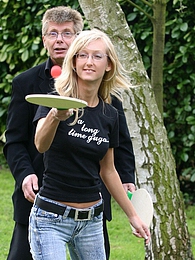 Cumshotti presents: Blonde teenage beauty blowing a senior his stiffy penis