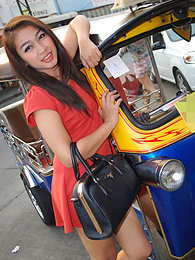 Cumshotti presents: Stunning Thai babe in heels getting drilled by white cock