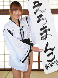 Cumshotti presents: Turned on Yuuno Hoshi shows new ways to do calligraphy on the table