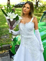 Cumshotti presents: Naughty bride Rebecca Volpetti takes a photographer assistant's stiff dick