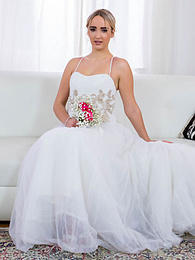 Cumshotti presents: Blonde bride Anna Khara has sex with the groom and a photographer at once