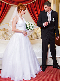 Cumshotti presents: Redhead Czech bride Lucy Bell getting double fucked on her wedding day