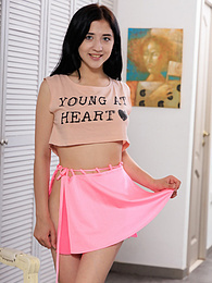 Cumshotti presents: Admirable teen girl strips nude exposing her amazing body, perfect tits and hot tight pussy